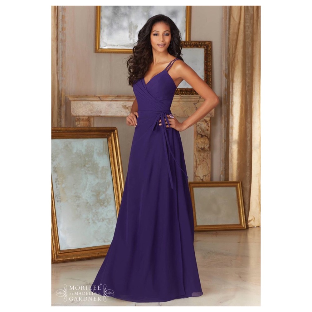 Mori Lee Latte Bridesmaids Dress Style 144